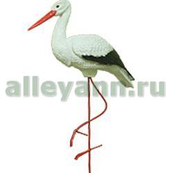 Фигура садовая АИСТ НА ЖЕЛЕЗНЫХ НОГАХ средний купить